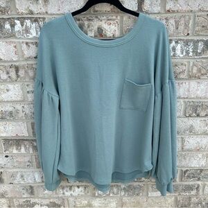 Love Riche Teal Long Sleeve Sweatshirt